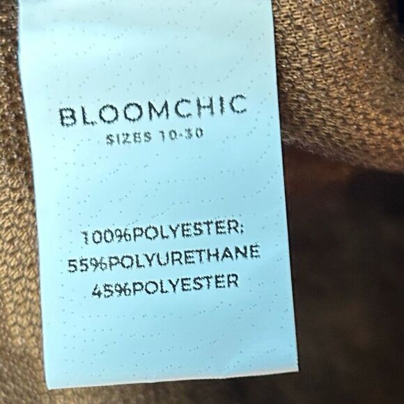 Bloomchic PU Leather Patchwork Metal Detail Brown Teddy Jacket Size 14/16 - Picture 13 of 15